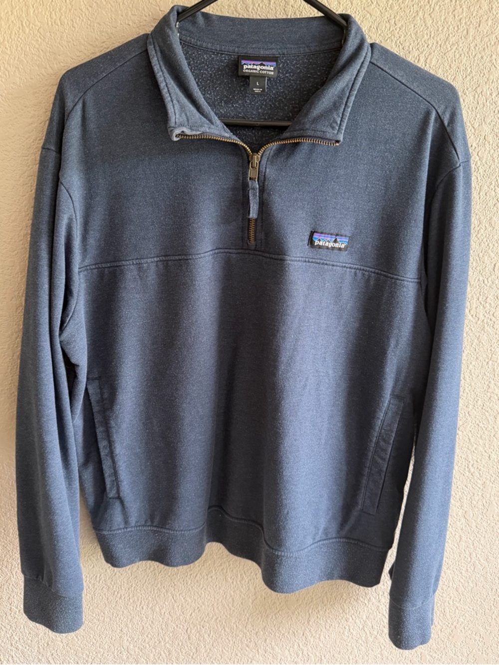 Patagonia Men's Half-Zip Pullover Sweater - Navy Blue